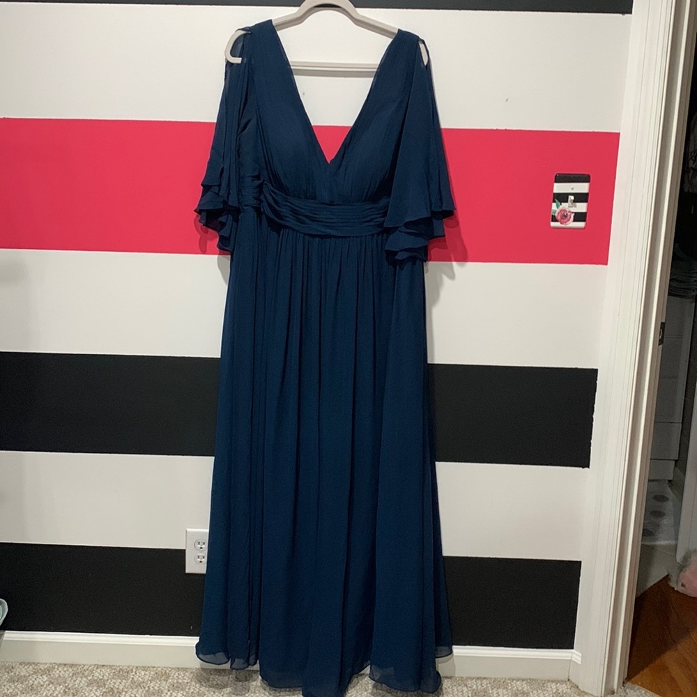 Azazie Bridesmaid Dress size A20 (size chart in pictures) Navy Blue